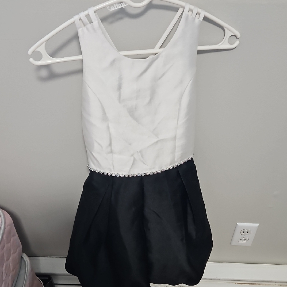 Speechless Kids White/Black Dress
